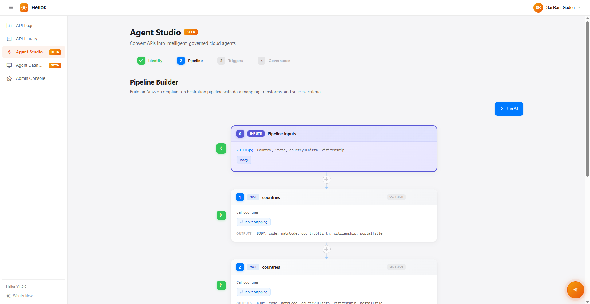 Arazzo-native pipelines, built without code